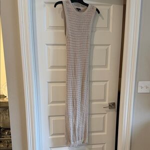 Express Beige Open-Knit Top